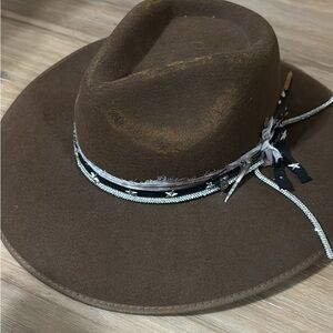 Brown Western Style Hat with Band
